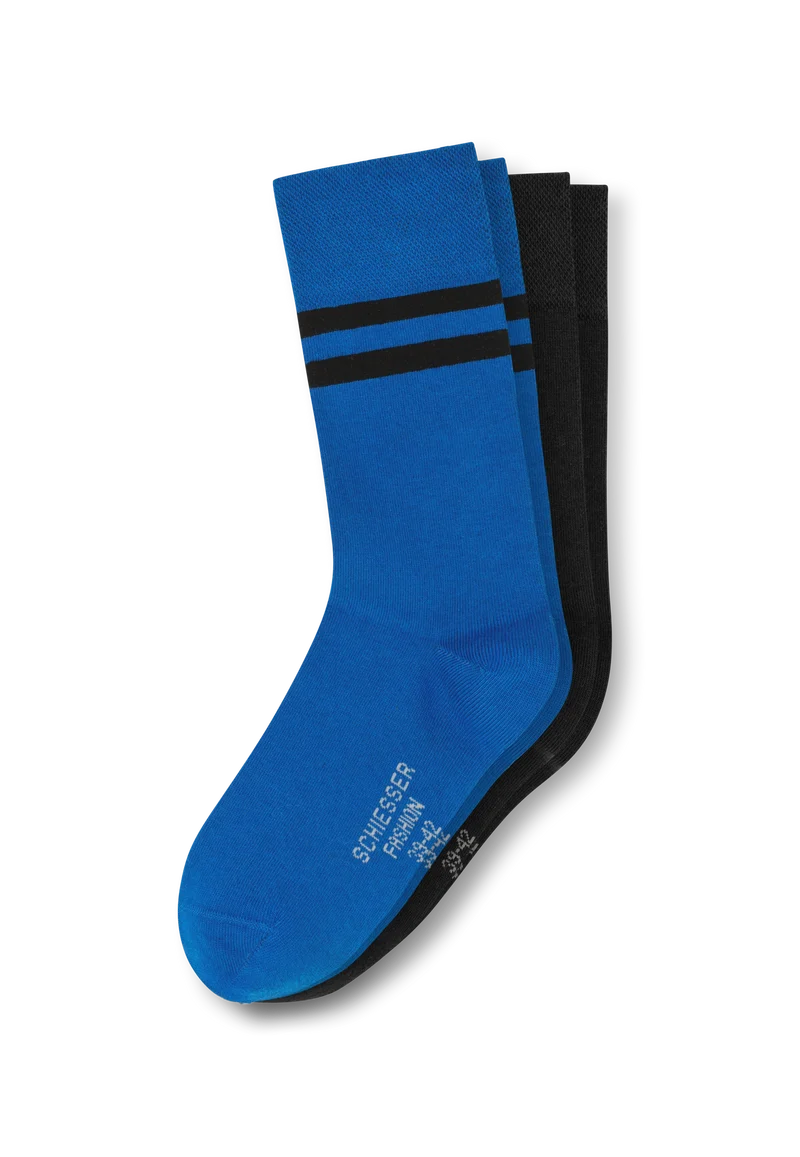 Socken Herren 2er-Pack Blau/Schwarz - Fashion