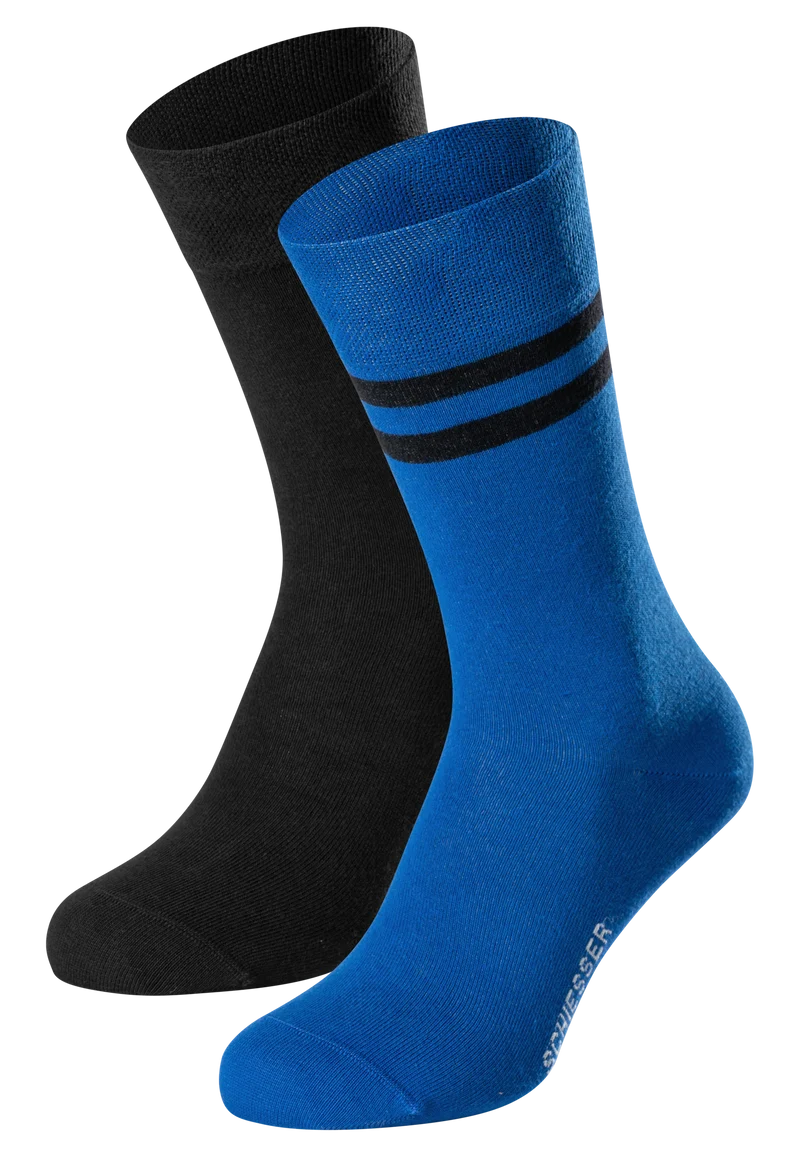 Socken Herren 2er-Pack Blau/Schwarz - Fashion