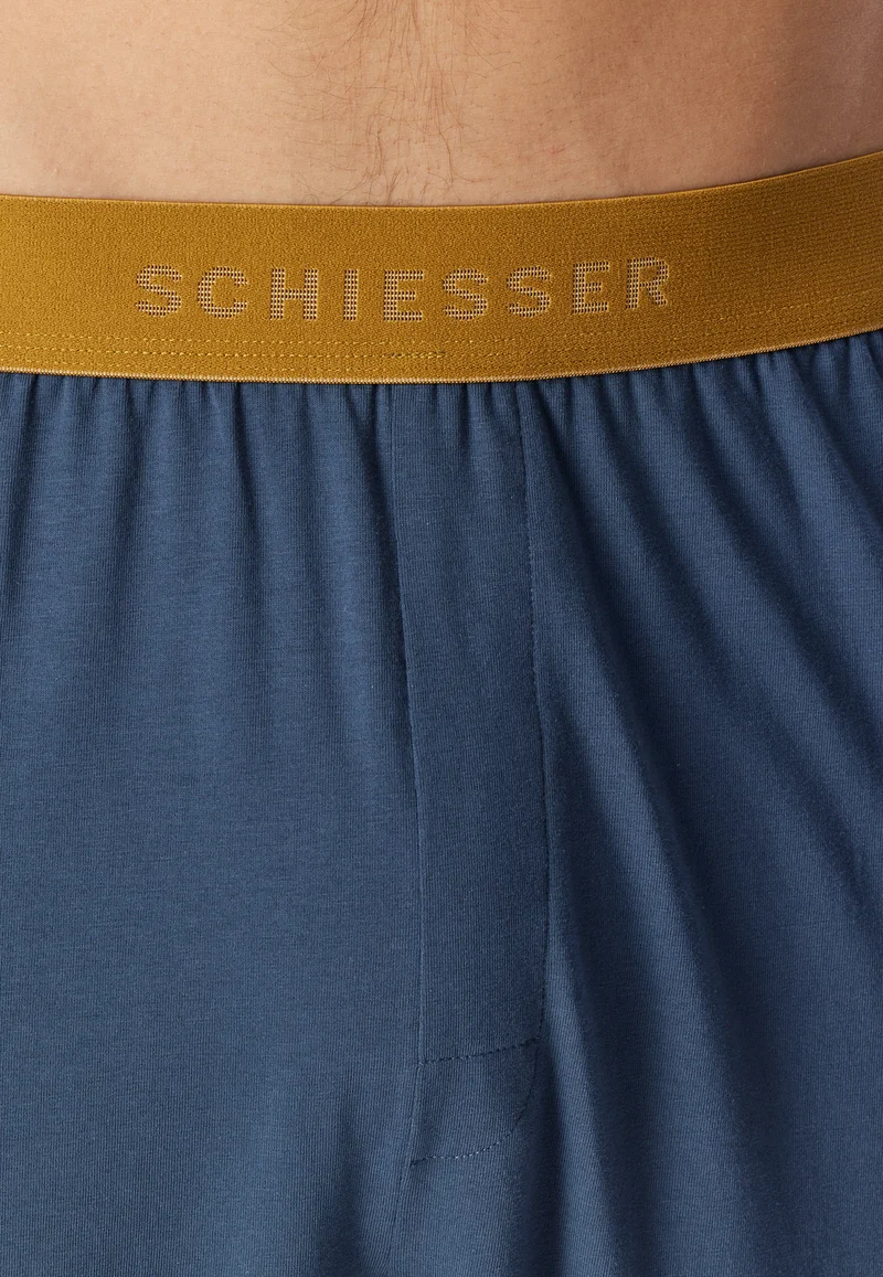 Schlafanzug mit Bündchen Grau/Blau - 95/5