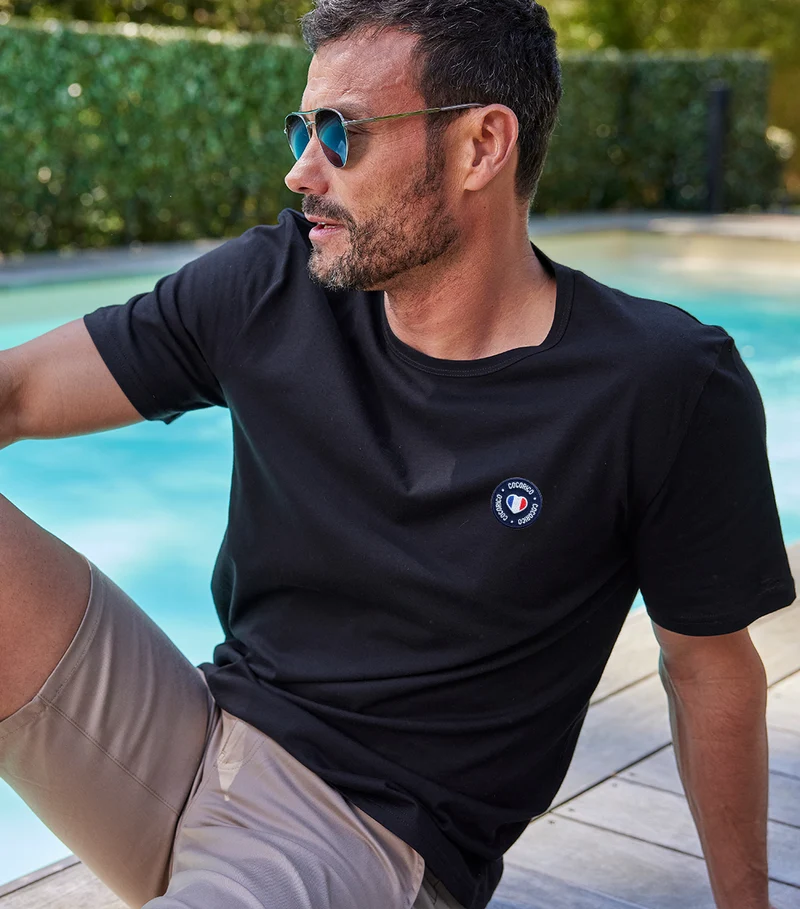 T-shirt Homme Noir - Blason