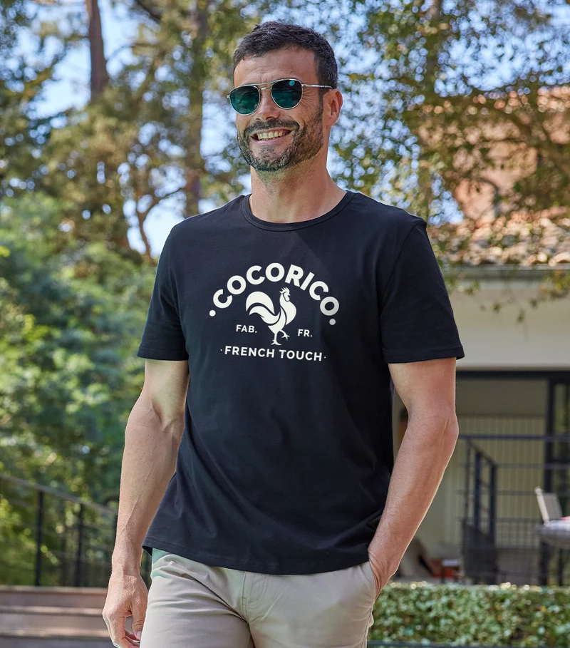 T-shirt Homme Noir - Coq Français