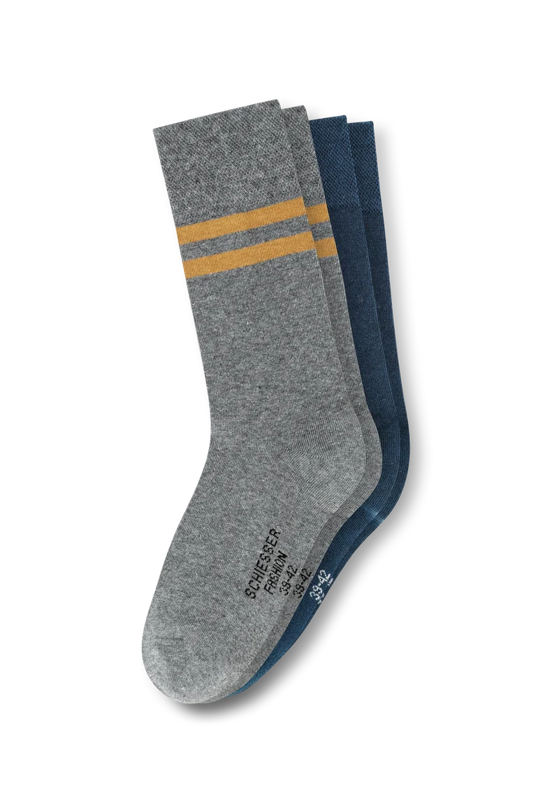 Socken Herren 2er-Pack Petrol/Grau - Fashion