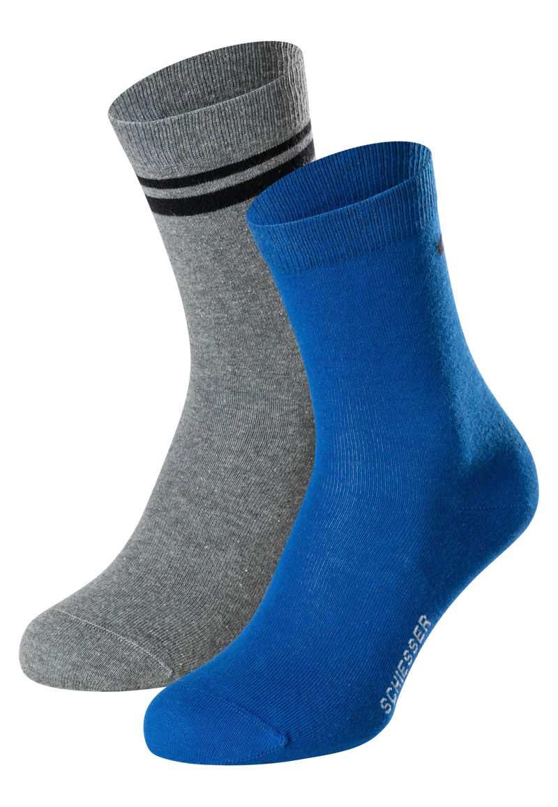 Socken Herren 2er-Pack Blau/Grau - Fashion