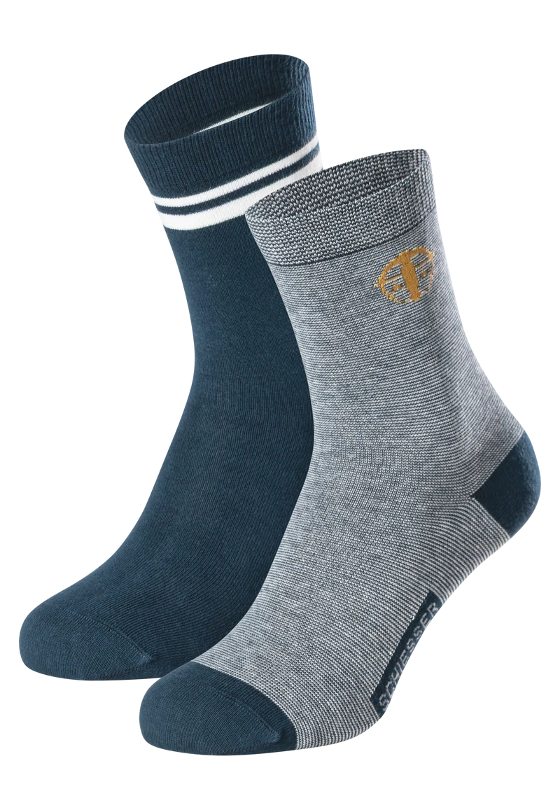 Socken Herren 2er-Pack Blau/Grau - Fashion