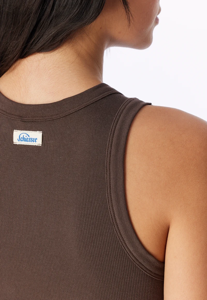 Tank Top Feinripp Braun - Revival Paula