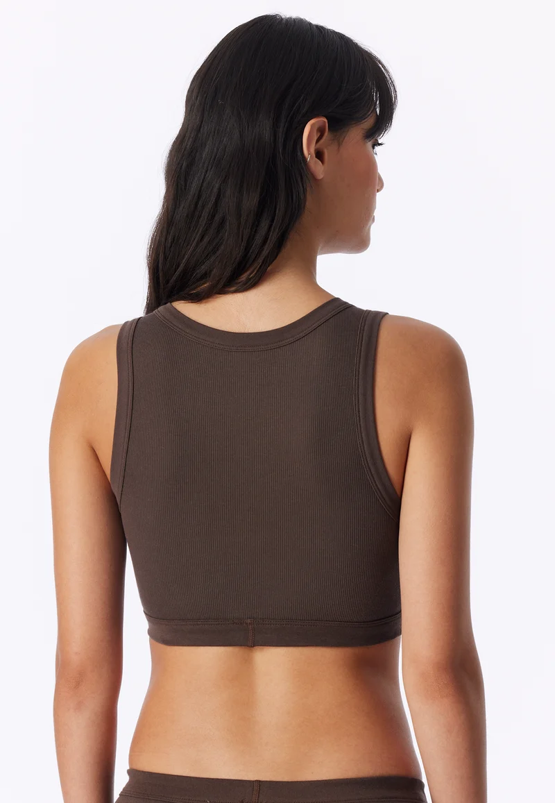 Bustier Feinripp Braun - Revival Paula