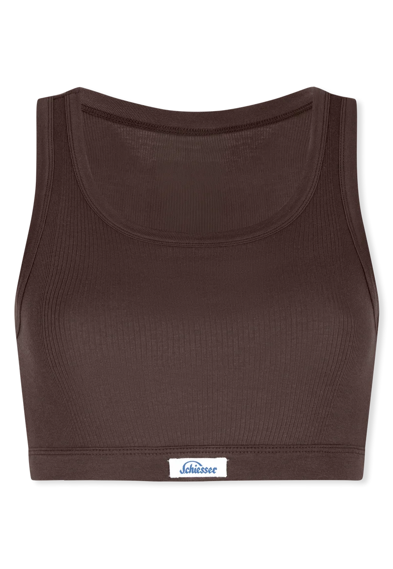 Bustier Feinripp Braun - Revival Paula