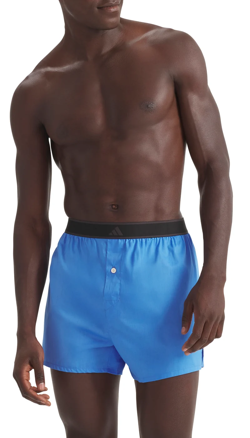 Boxershorts mit Knopfleiste 2er-Pack Schwarz/Blau - ADIDAS