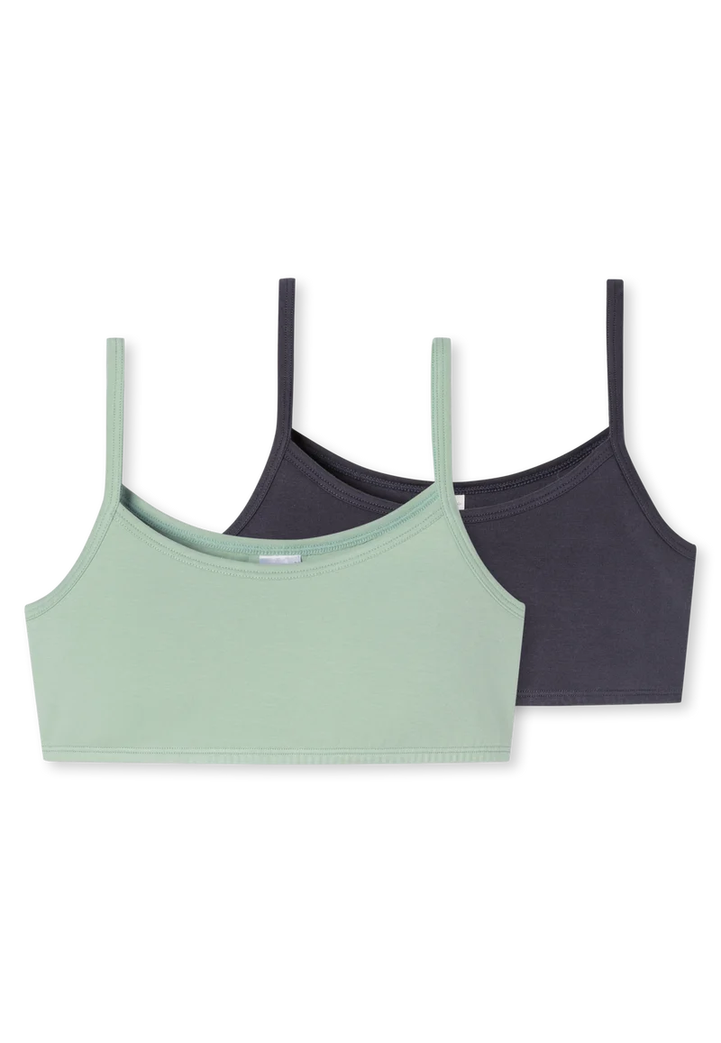 Bustier 2er-Pack Schwarz/Mint - 95/5