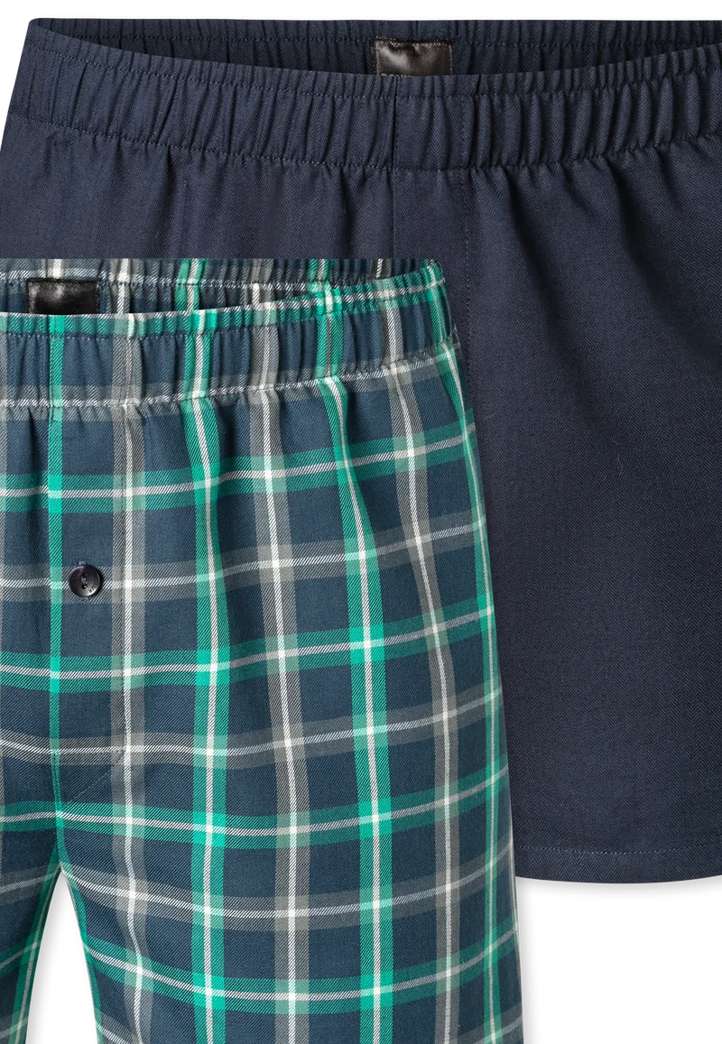 Boxershorts Blau gemustert - Boxershorts Multipacks