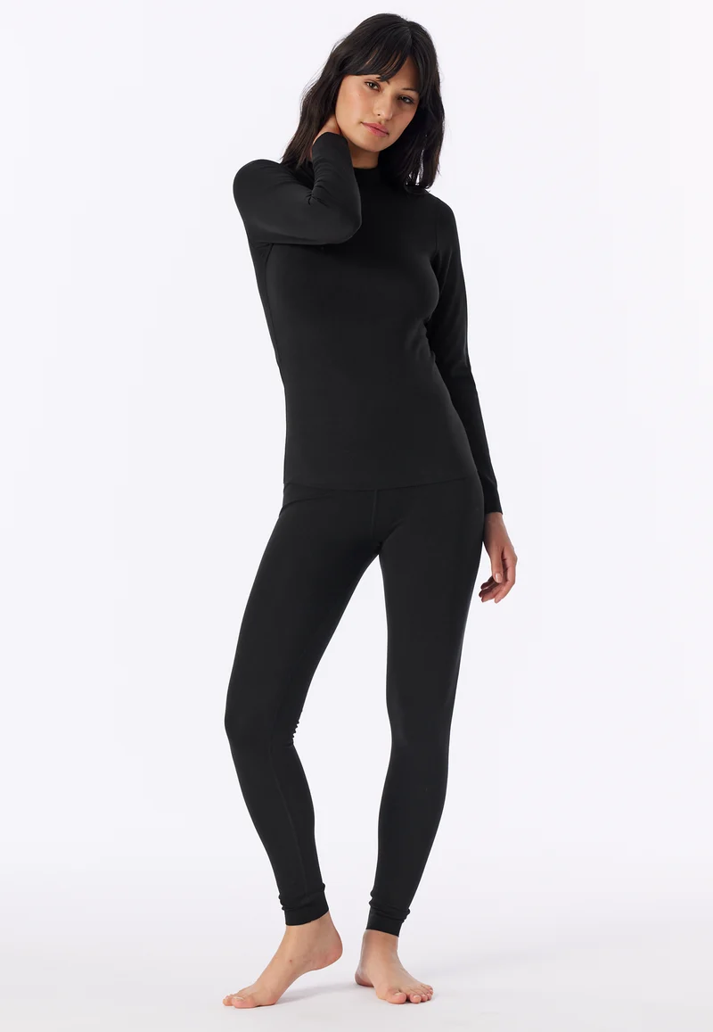 Shirt Schwarz - Invisible Soft Warming