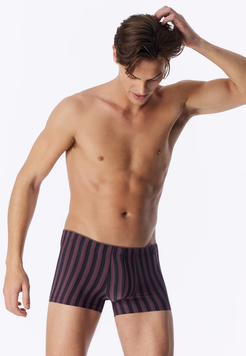 Shorts Bordeaux/Schwarz gestreift - Long Life Soft