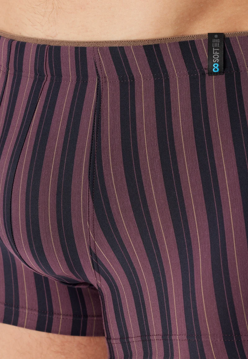 Shorts Bordeaux/Schwarz gestreift - Long Life Soft