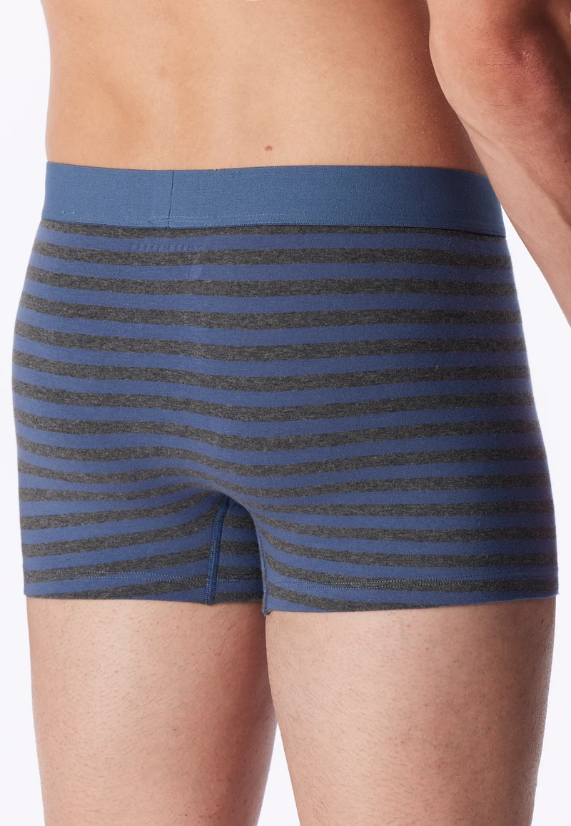 Enge Boxershorts 5er-Pack Grau/Dunkelblau gestreift - 95/5