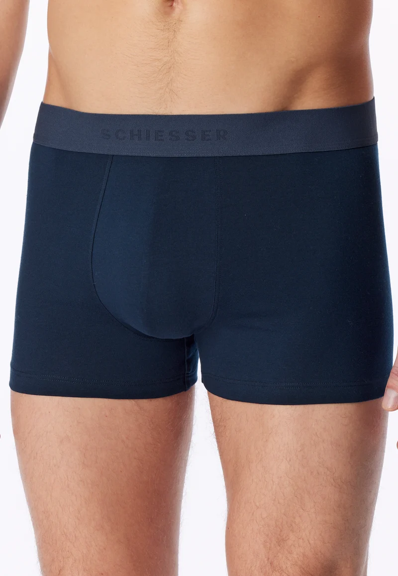Enge Boxershorts 5er-Pack Grau/Dunkelblau gestreift - 95/5