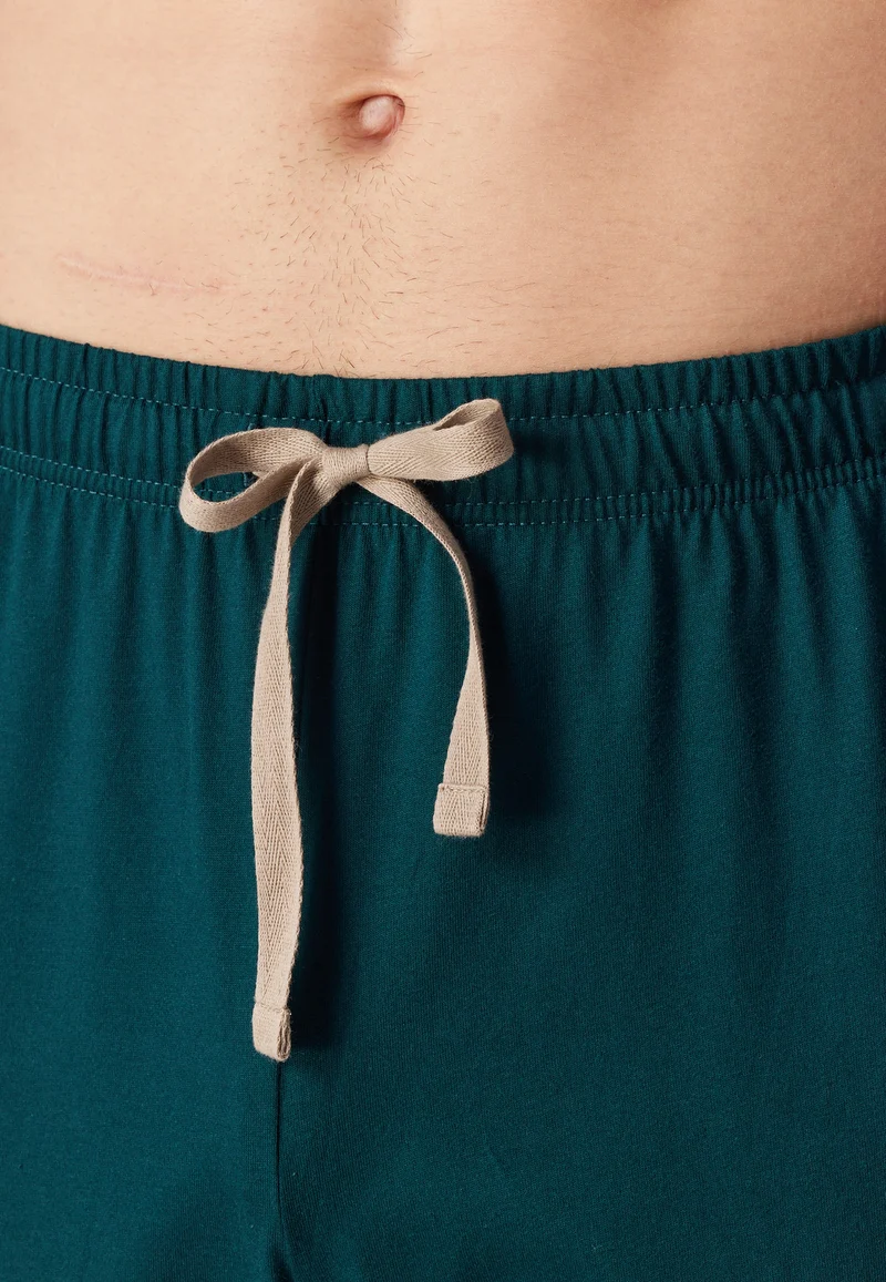 Schlafanzug Petrol/Beige gestreift - Casual Nightwear