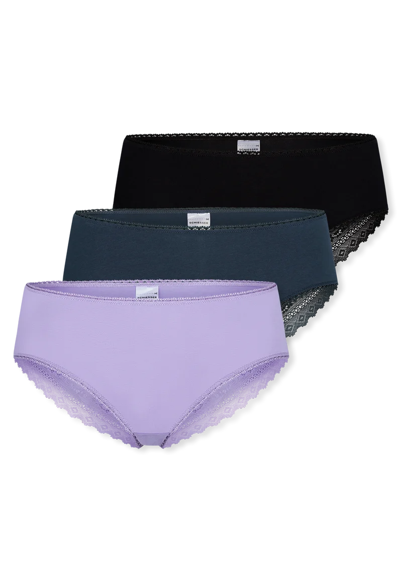 Brazilian Slip mit Spitze 3er-Pack Bunt - Modern Multipacks