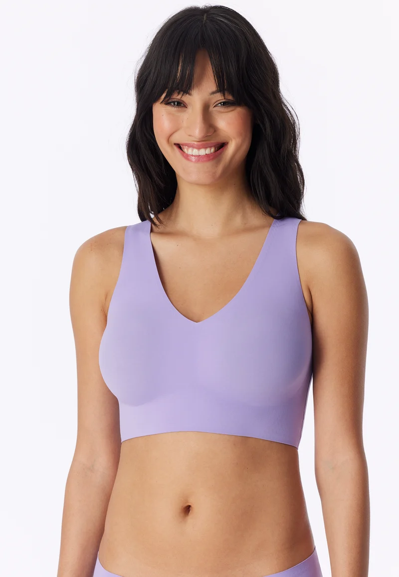 Bustier Seamless mit herausnehmbaren Pads Lila - Invisble Soft