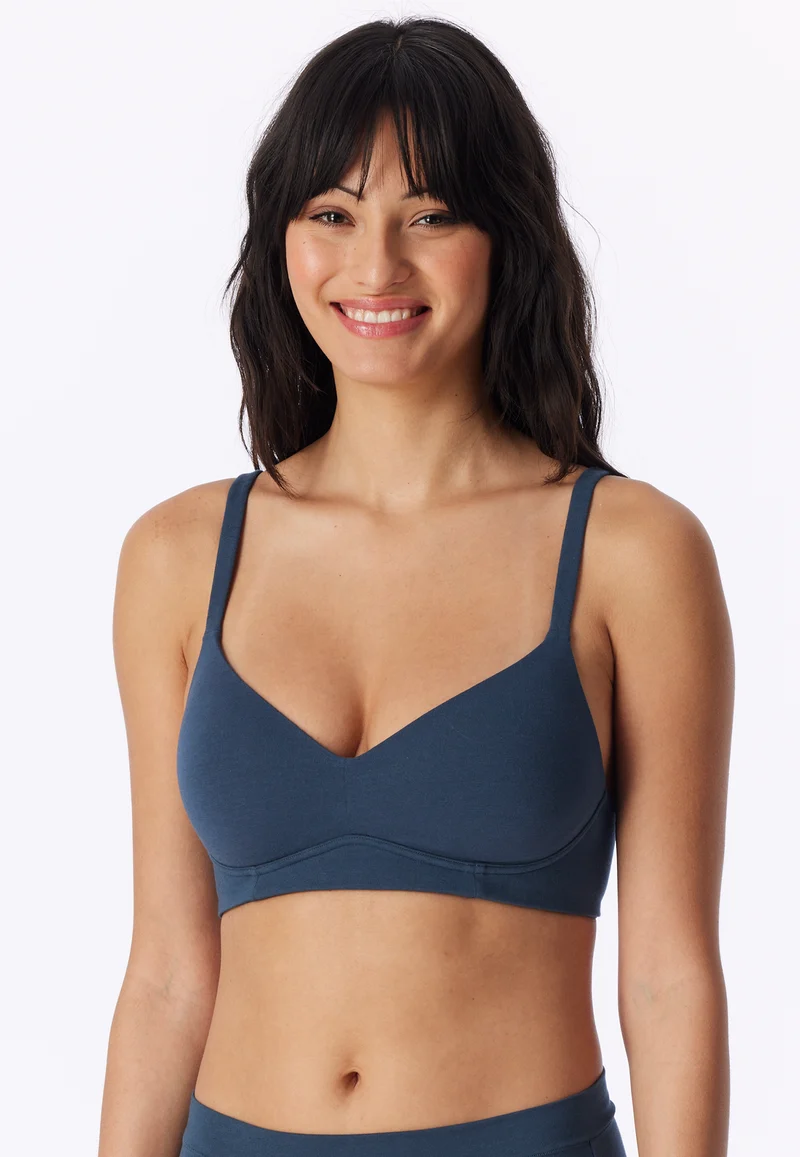 Soft-BH mit Cups Blau - Unique Cotton