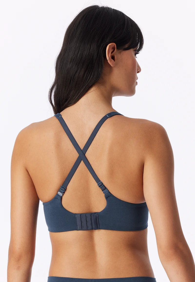 Soft-BH mit Cups Blau - Unique Cotton