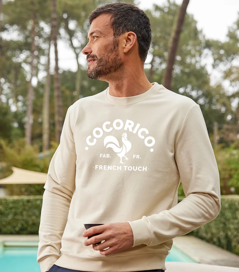 Sweat Homme Sable - Coq Français