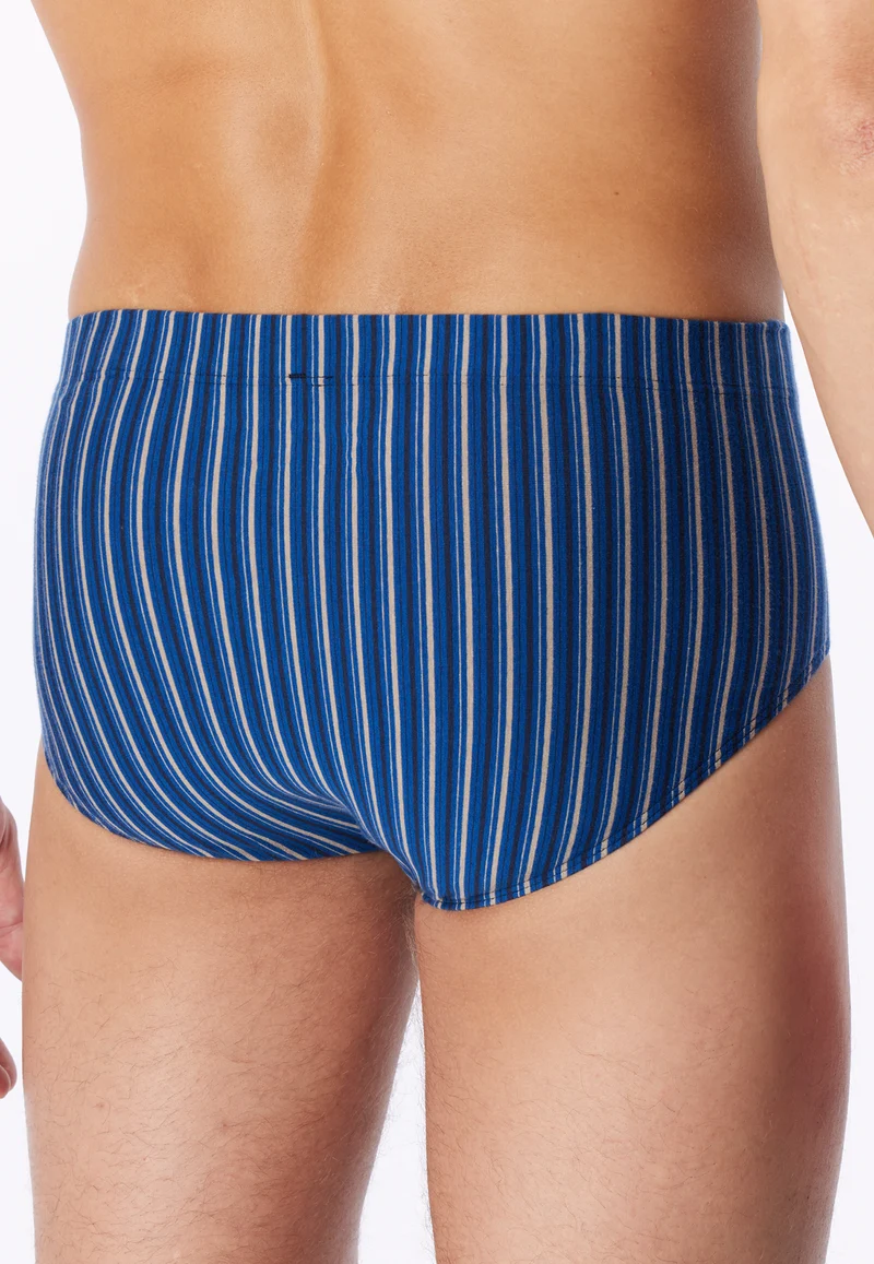 Slip 3er-Pack Blau/Dunkelblau gestreift - 95/5