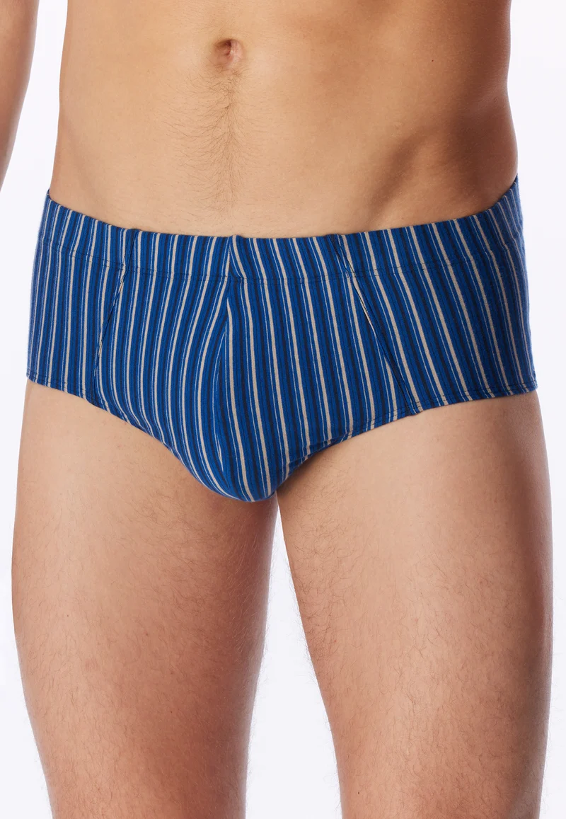 Slip 3er-Pack Blau/Dunkelblau gestreift - 95/5