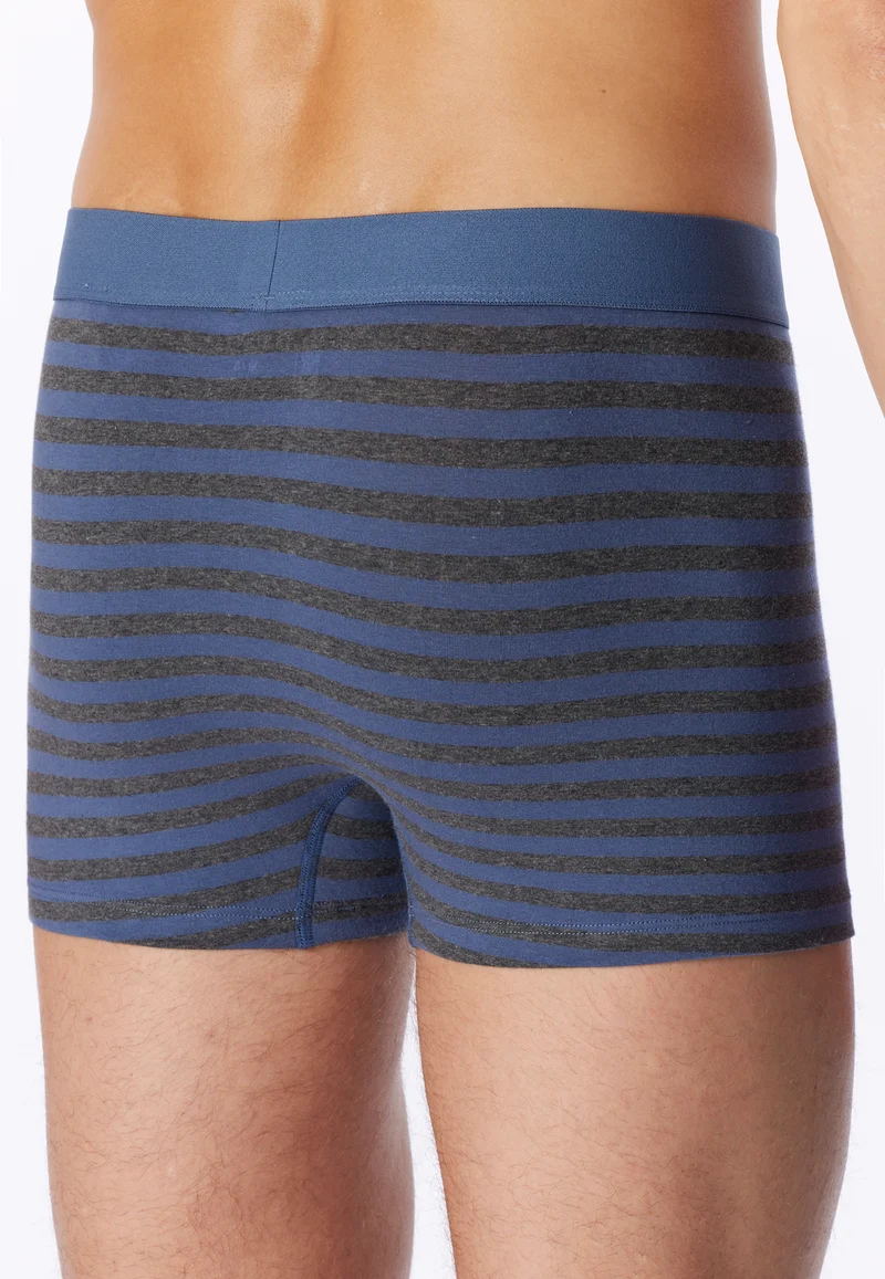 Enge Boxershorts 3er-Pack Grau/Dunkelblau gestreift - 95/5