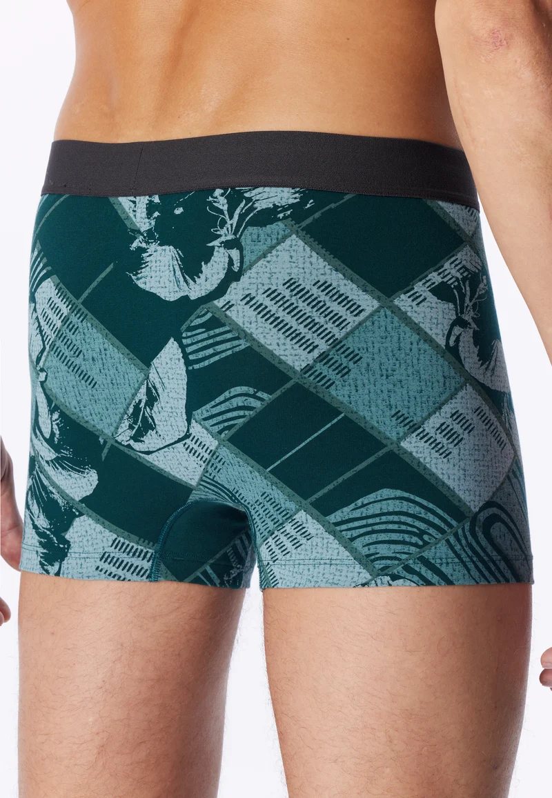 Enge Boxershorts Grün gemustert - 95/5