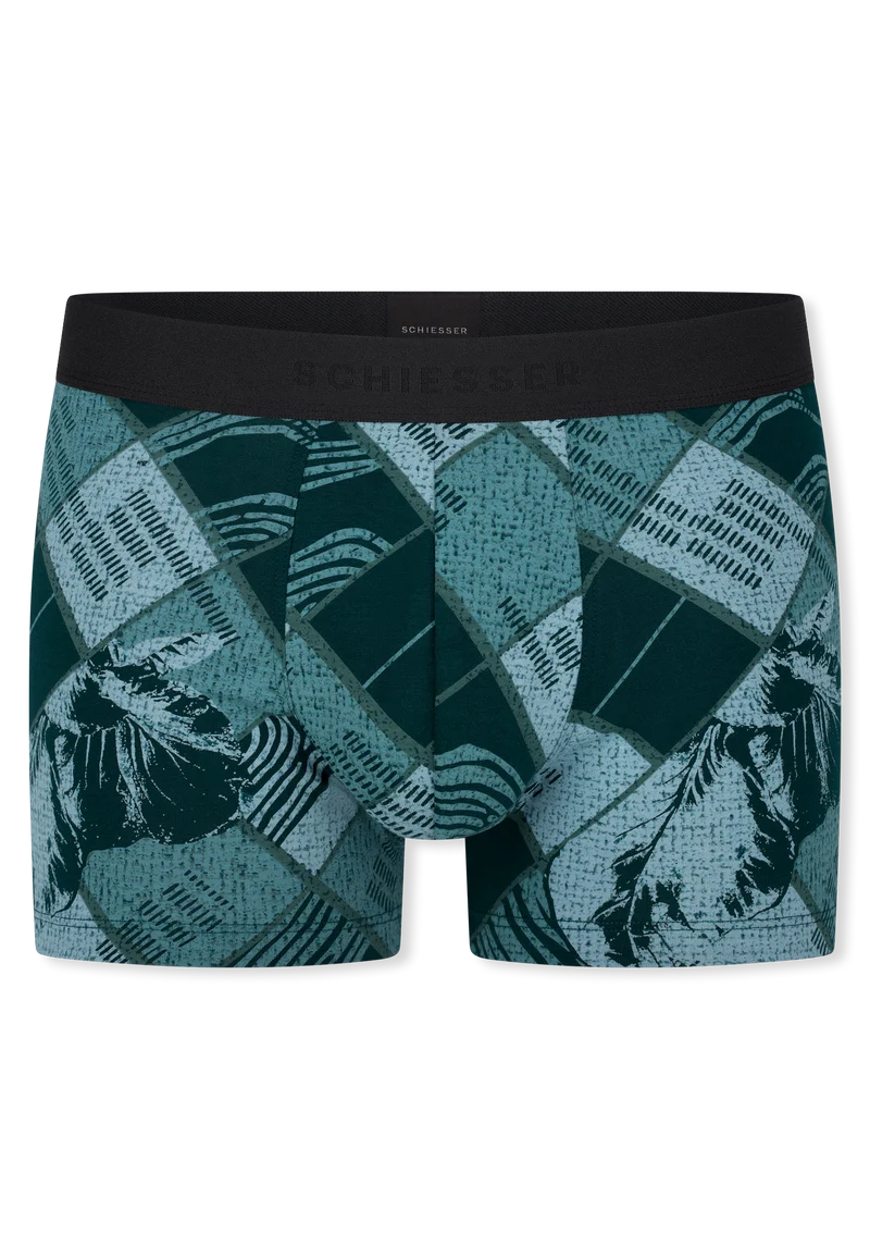 Enge Boxershorts Grün gemustert - 95/5