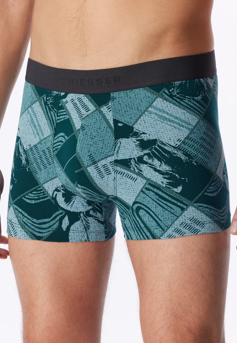 Enge Boxershorts Grün gemustert - 95/5