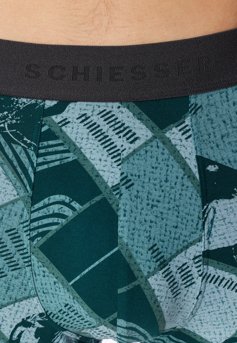 Enge Boxershorts Grün gemustert - 95/5