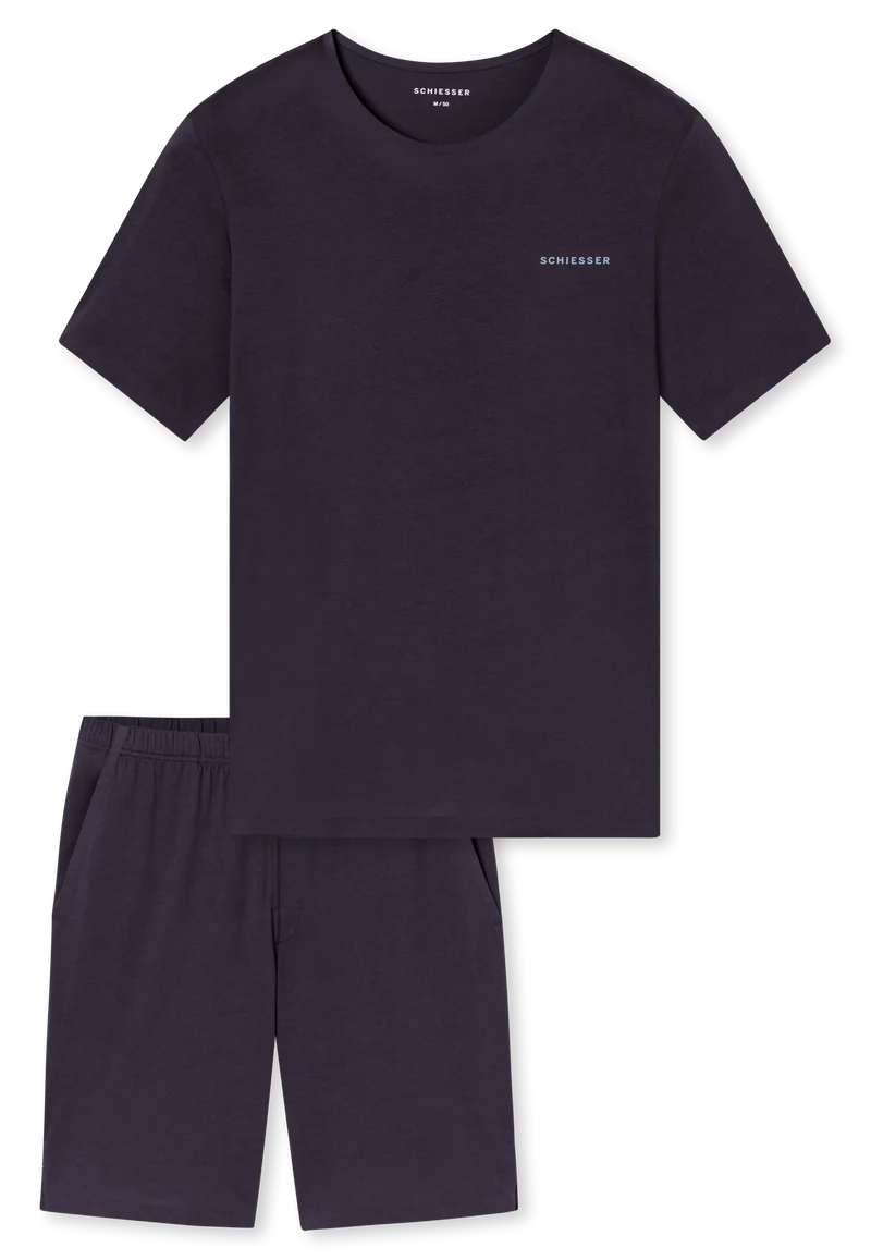 Schlafanzug kurz Anthrazit - Modern Bonded
