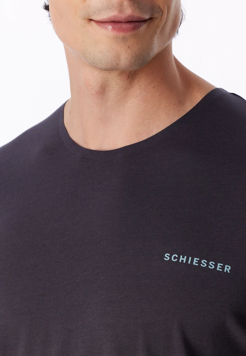 Schlafanzug kurz Anthrazit - Modern Bonded