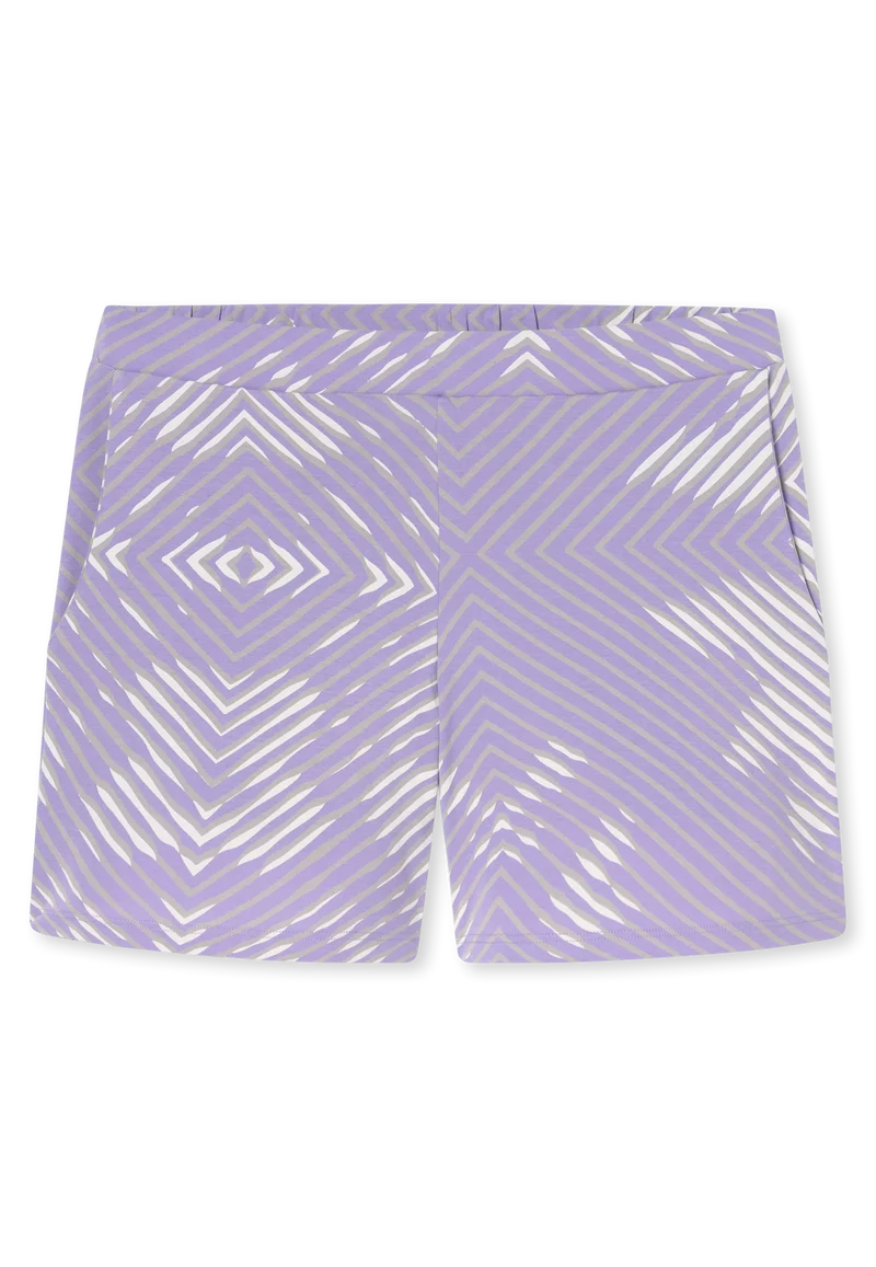 Schlafanzug kurz Lila gemustert - Modern Nightwear