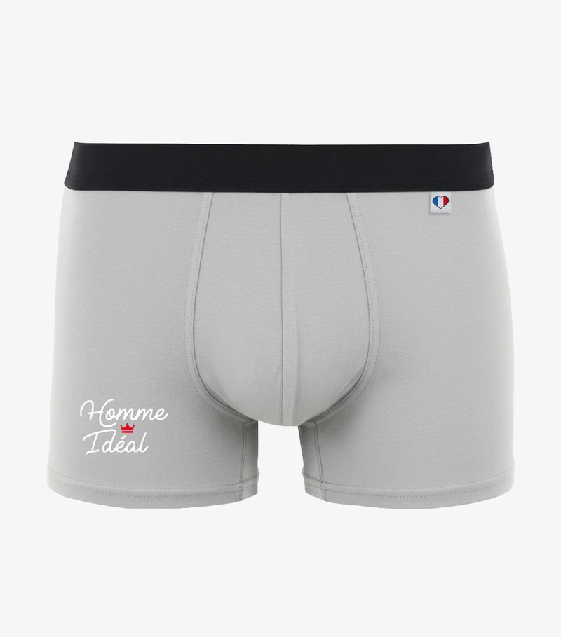 Boxer Homme Gris - Homme Ideal