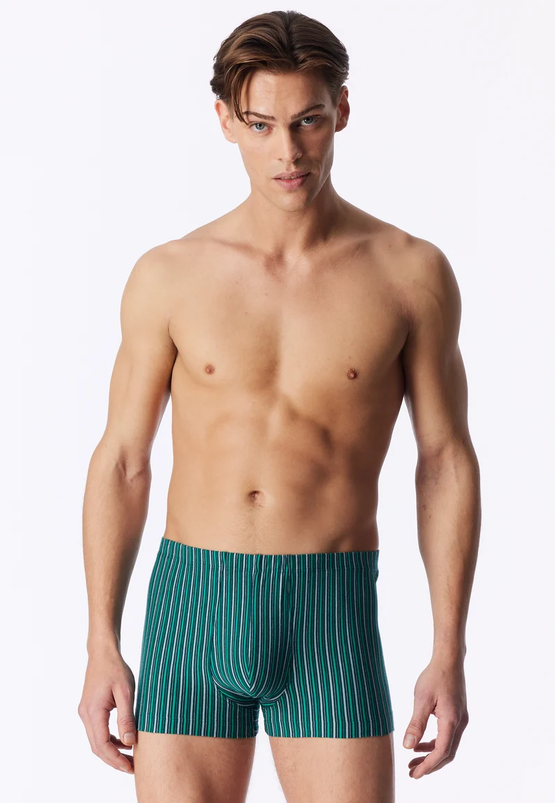 Enge Boxershorts 3er-Pack Blau/Grün gestreift - 95/5