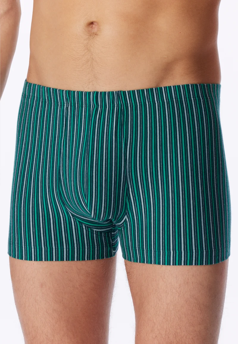 Enge Boxershorts 3er-Pack Blau/Grün gestreift - 95/5