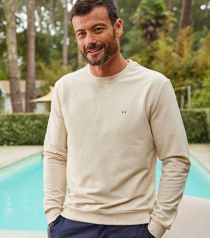 Sweat Homme Sable - Iconique