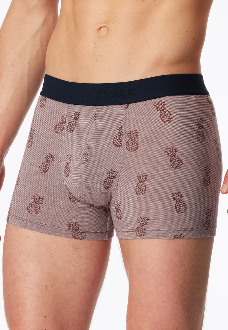 Enge Boxershorts 3er-Pack Bordeaux/Dunkelblau gemustert - 95/5