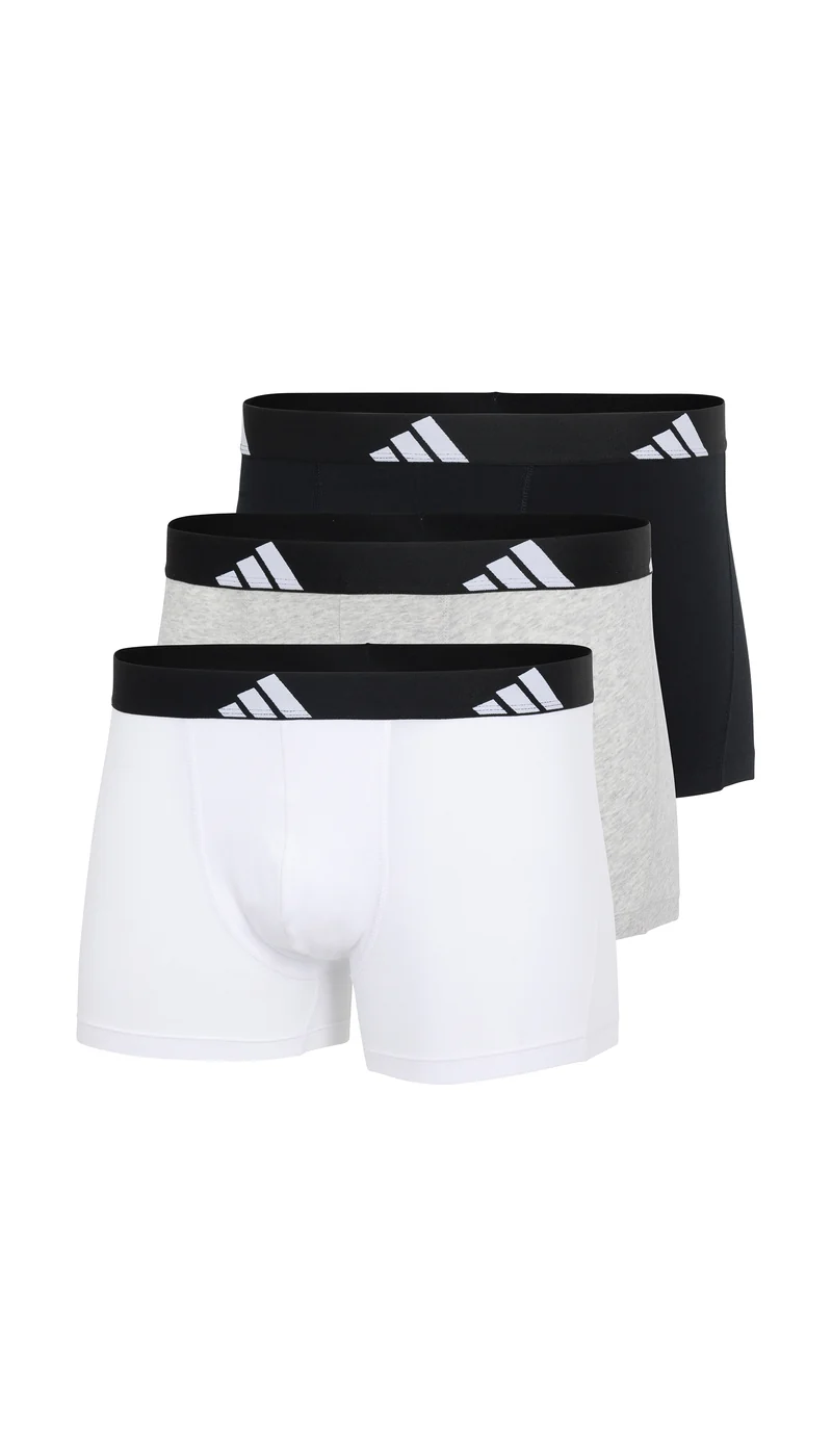 Enge Boxershorts 3er-Pack Schwarz/Grau/Weiss - ADIDAS
