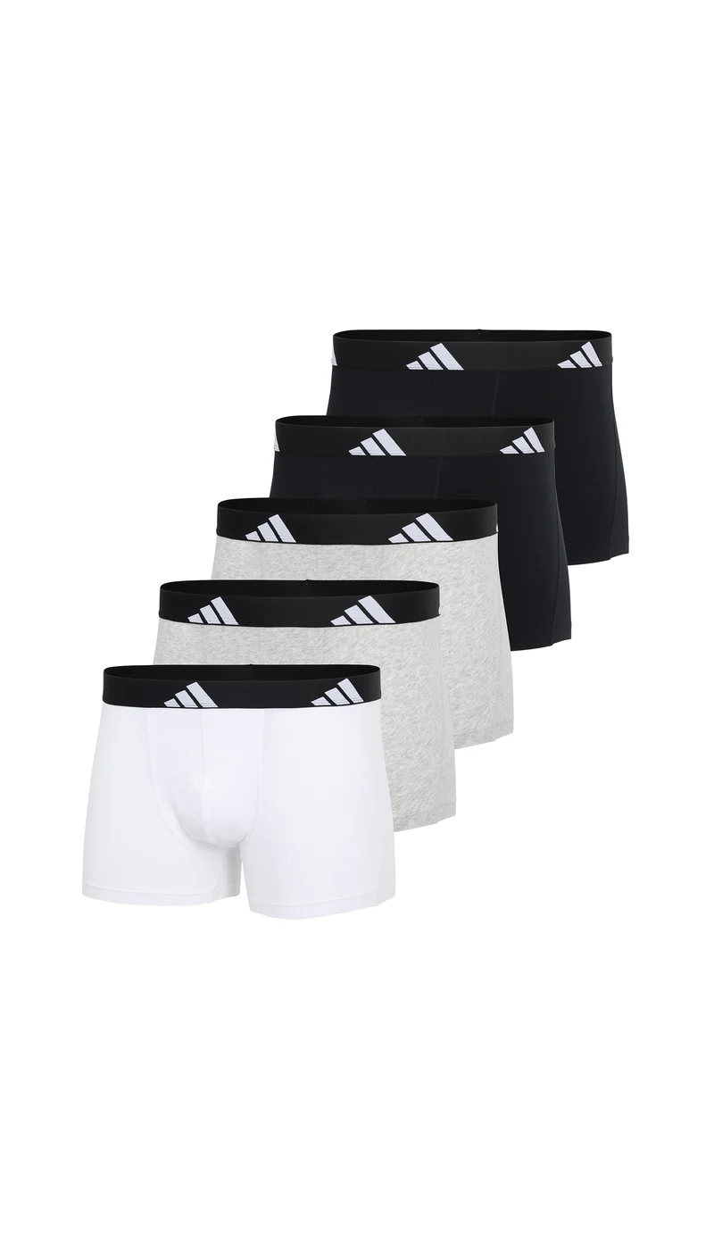Enge Boxershorts 5er-Pack Schwarz/Grau/Weiss - ADIDAS