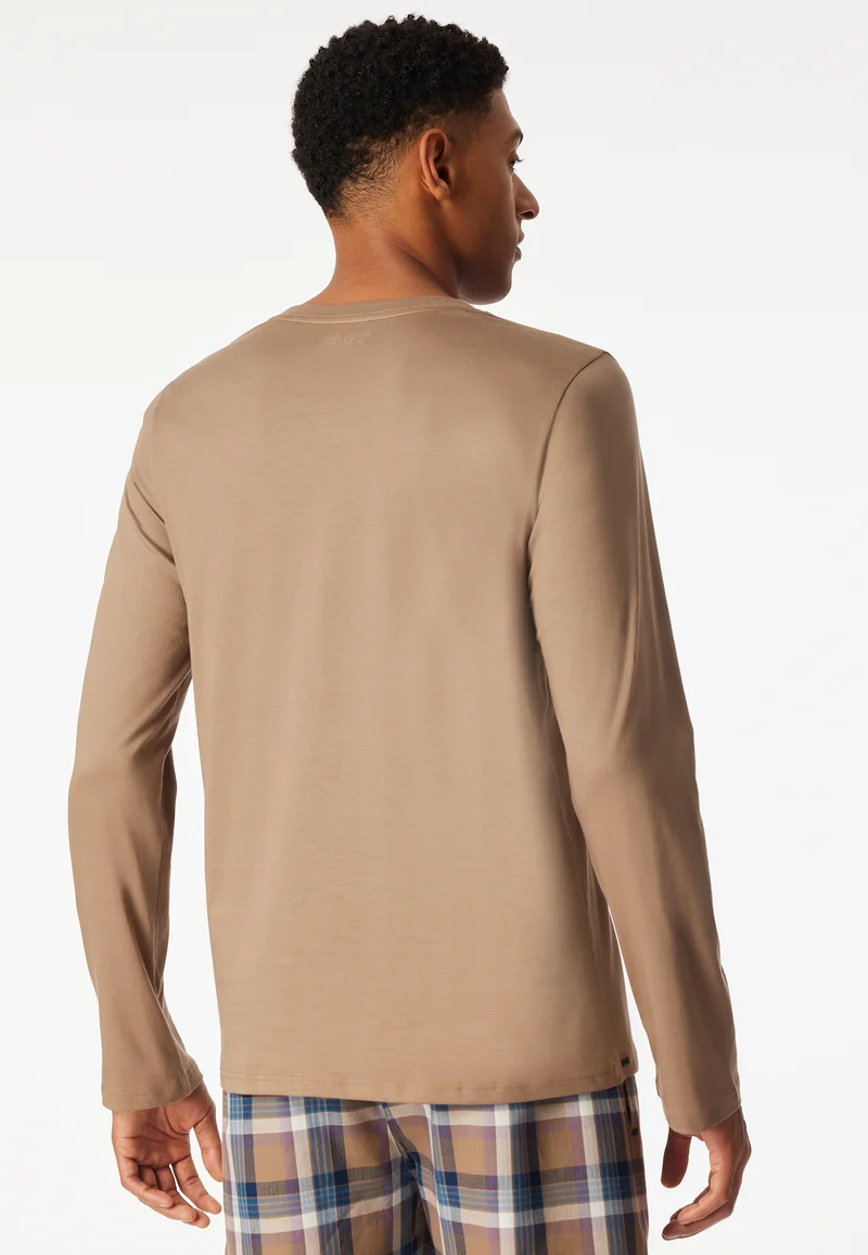 Shirt V-Ausschnitt Braun - Mix+Relax