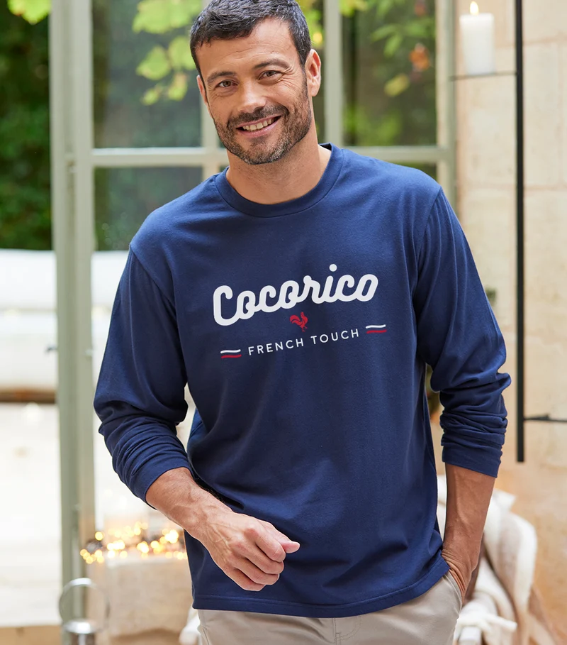 T-shirt Manches Longues Homme Marine - French Touch