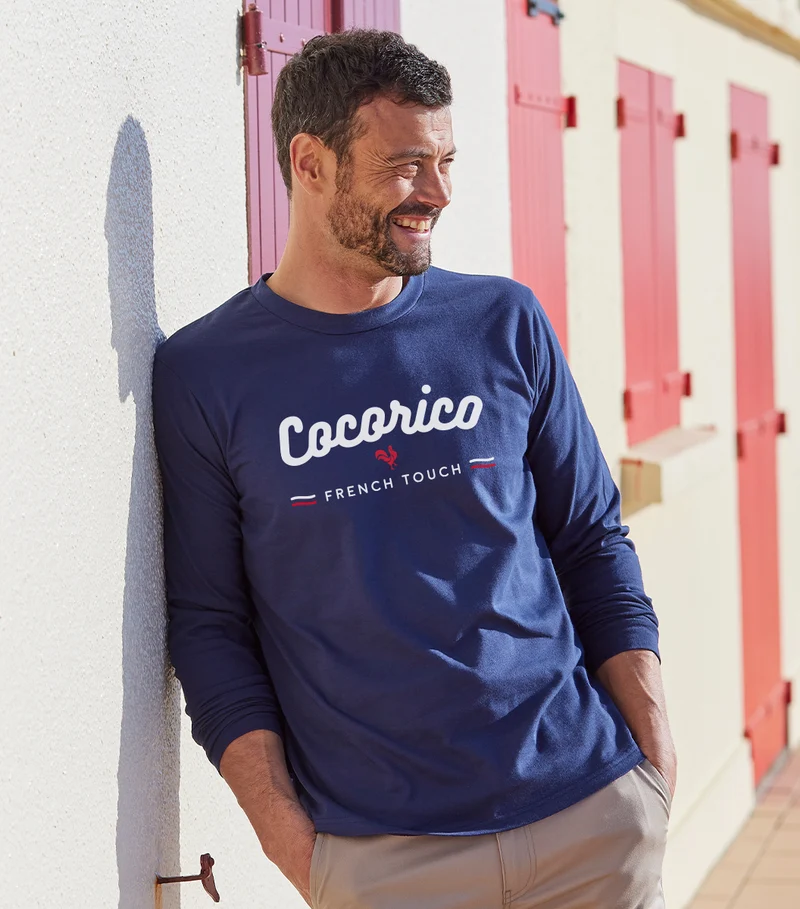 T-shirt Manches Longues Homme Marine - French Touch