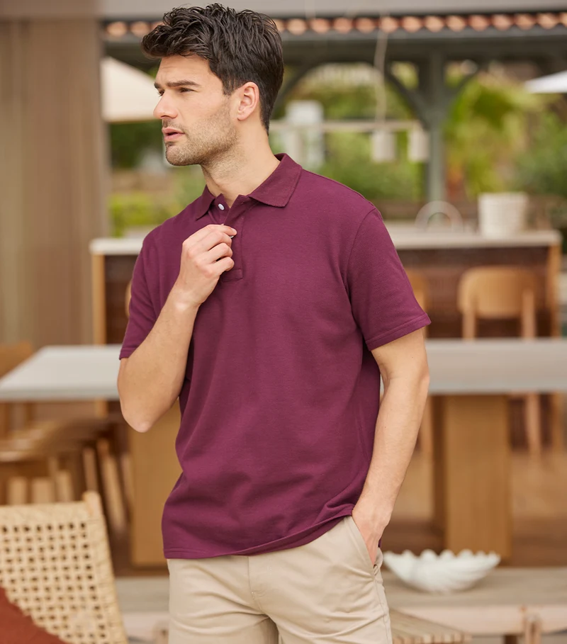 Polo Homme Bordeaux - Intemporel