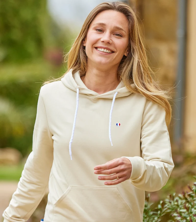 Sweat à capuche Femme Sable - Iconique