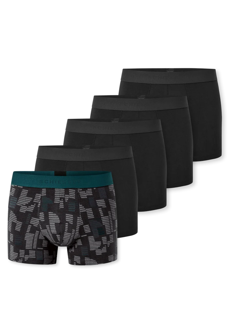 Enge Boxershorts 5er-Pack Schwarz gemustert - 95/5