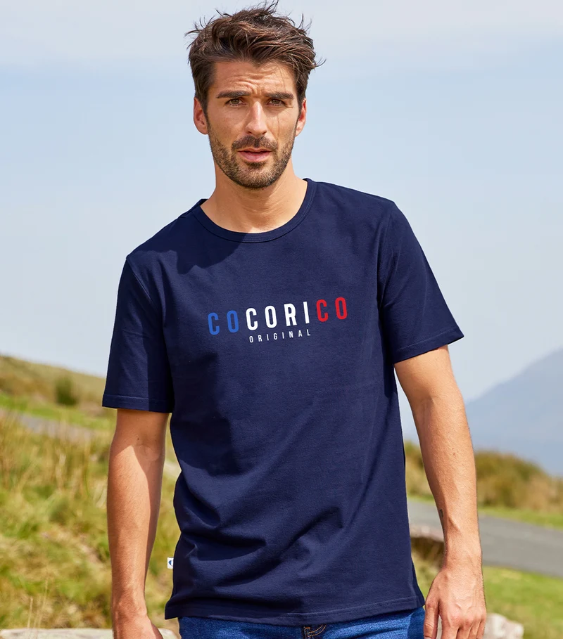 T-shirt Homme Marine - Signature