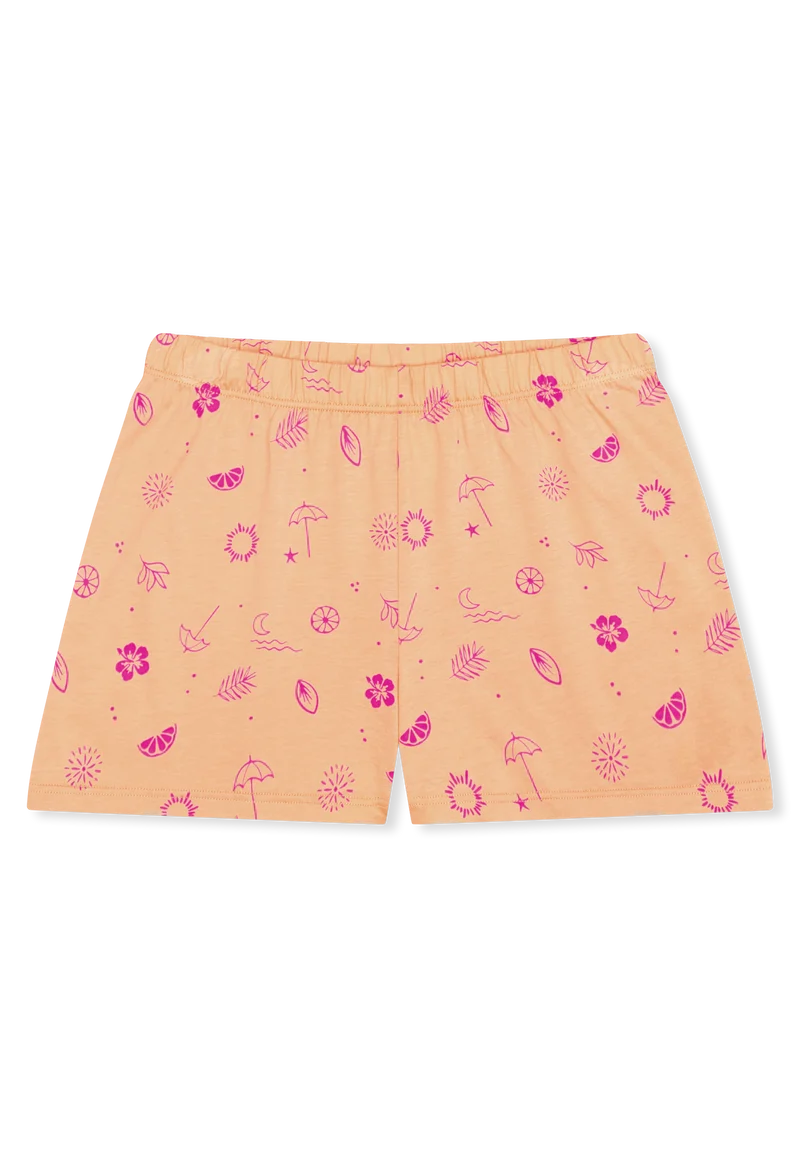 Schlafanzug kurz Orange/Pink gemustert - Teens Nightwear